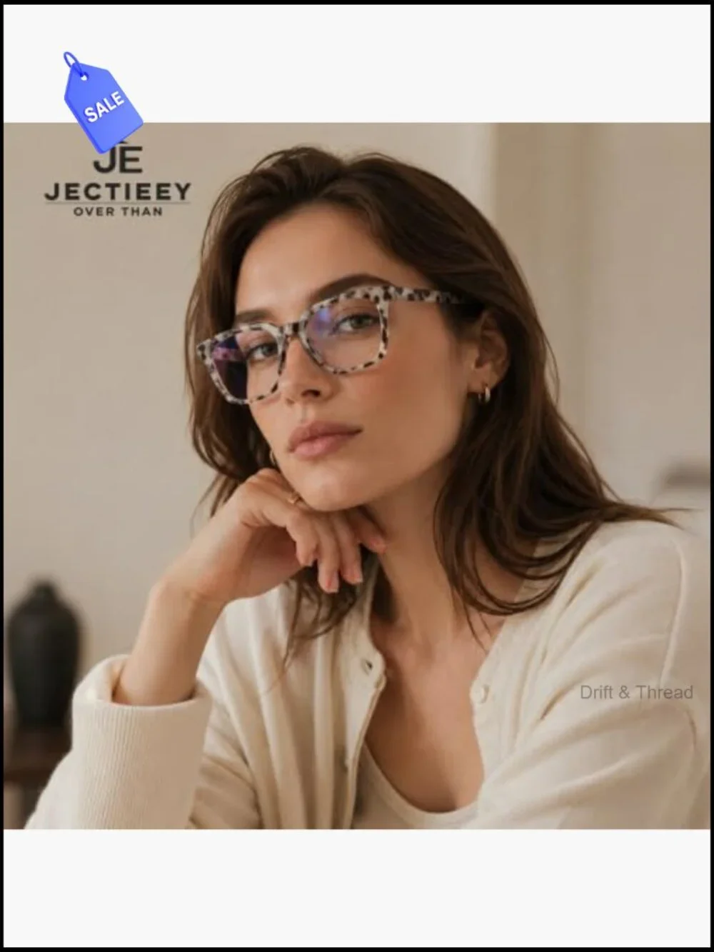 Oversize Blue Light Blocking Glasses for Women Men Square Anti Eyestrain